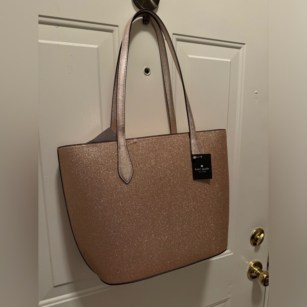 Kate Spade Gold Glitter Tote. Glimmer